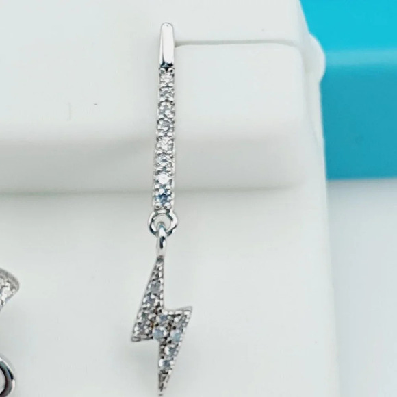 "925 Sterling Silver CZ Beautiful Earrings for Women, 1USPAR4260 - Picture 9 of 11